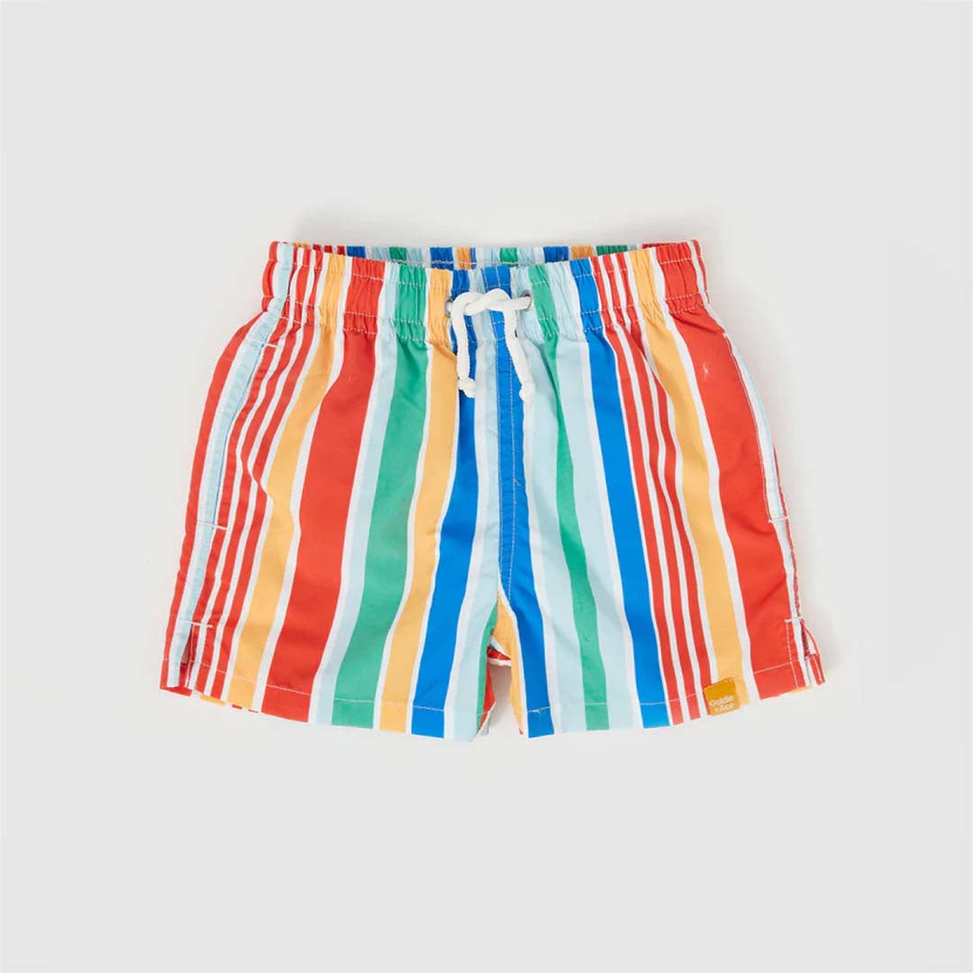 BOLD STRIPE BOARD SHORTS