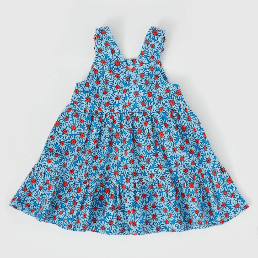 DIXIE DAISY TIERED CORDUROY PINAFORE DRESS
