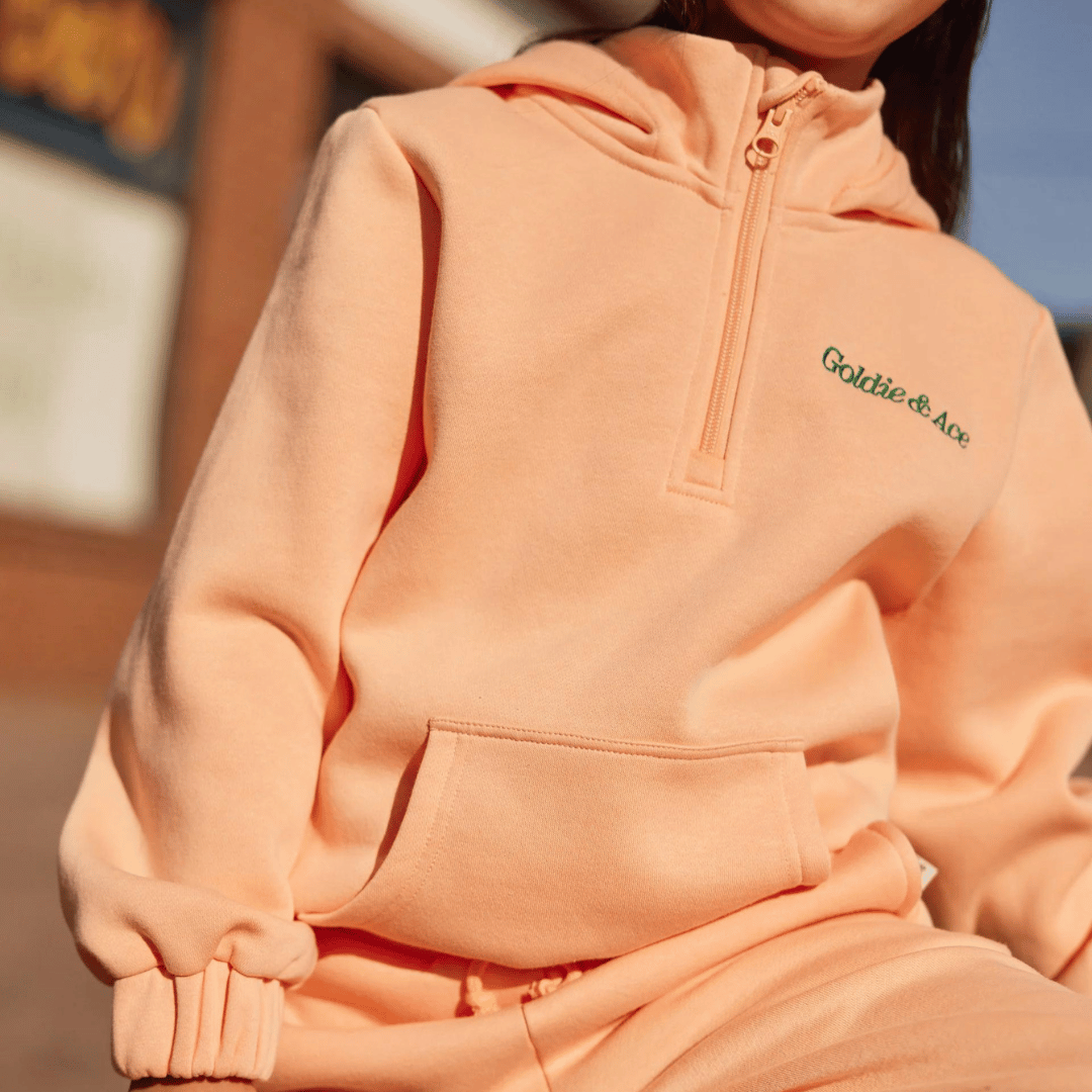 DYLAN HOODED SWEATER | PEACH