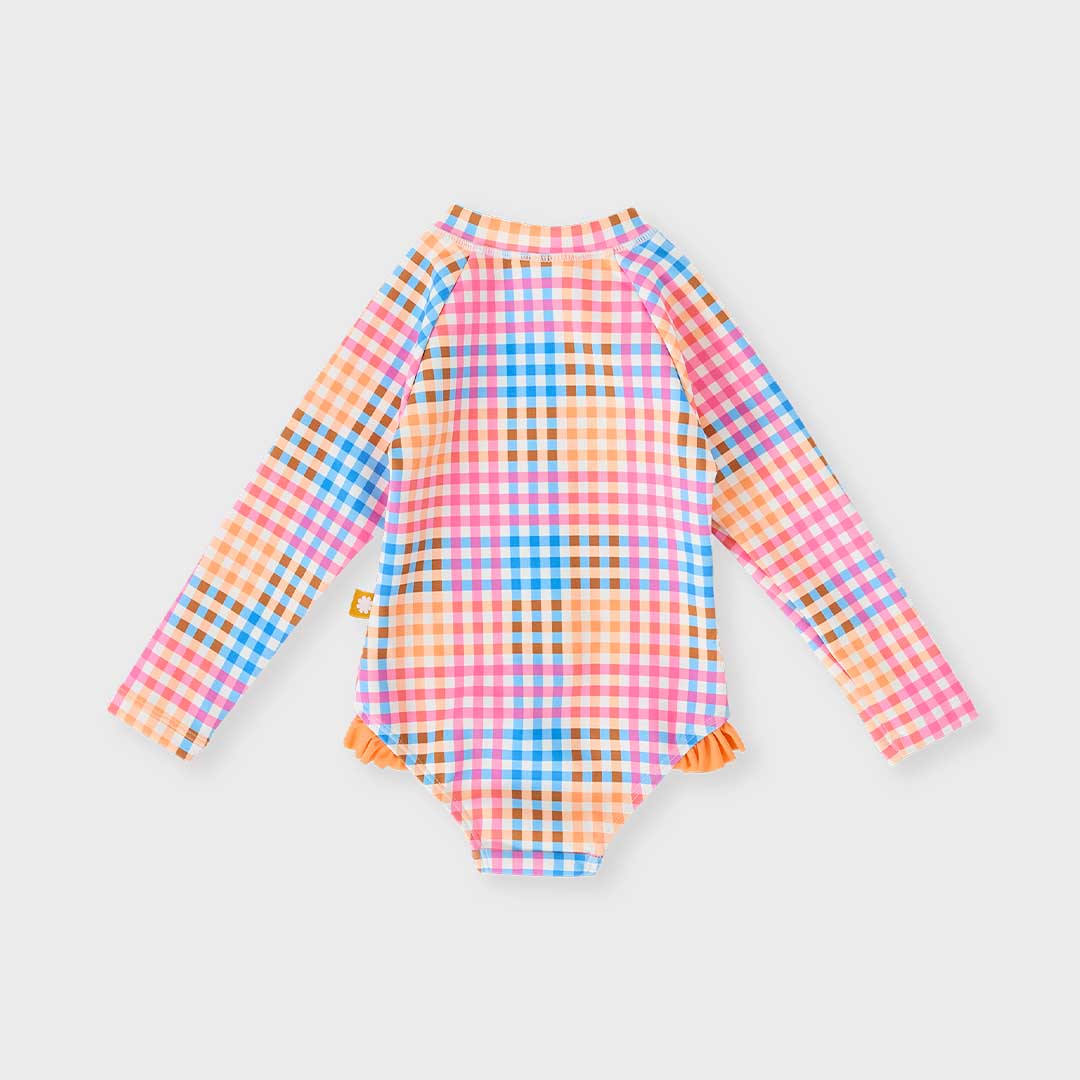 Frill Swimsuit | Gingham Rainbow