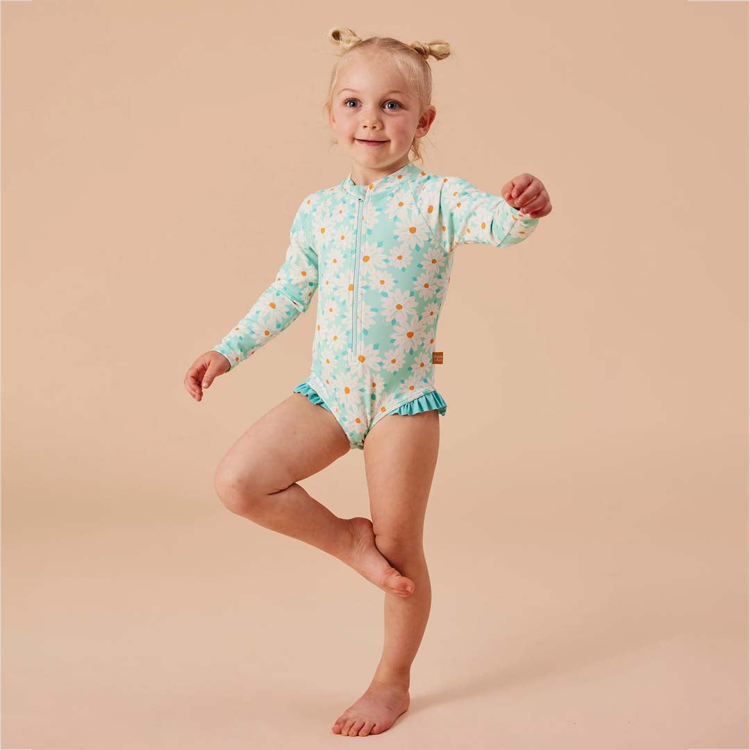 LONG SLEEVE SWIMSUIT | DAISY DELIGHT