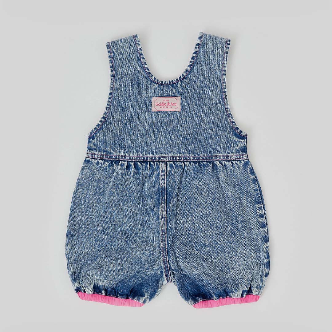 NINA FRUITY DENIM ROMPER | DARK DENIM