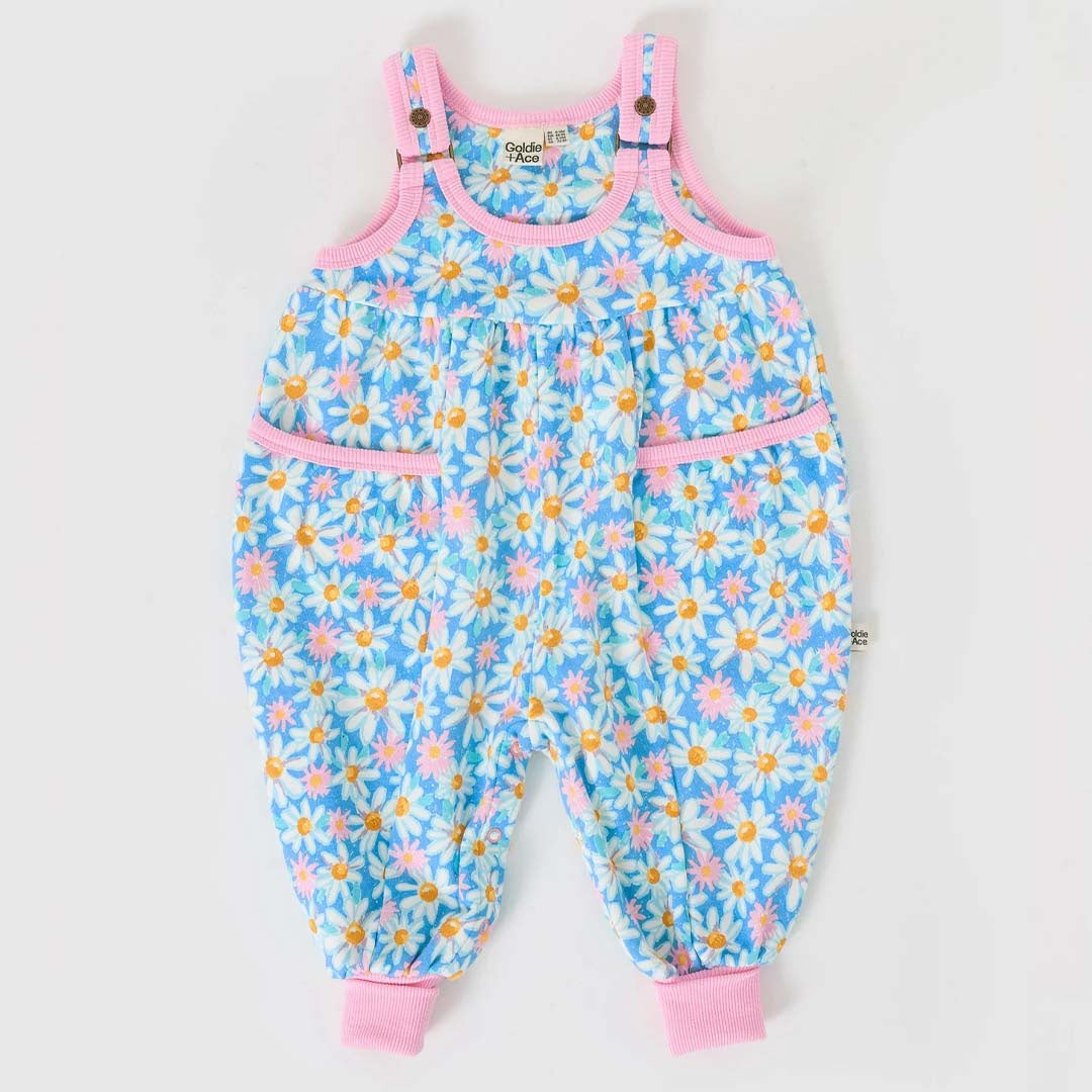 OVERALL ROMPER | SEASIDE DAISY BALLOON