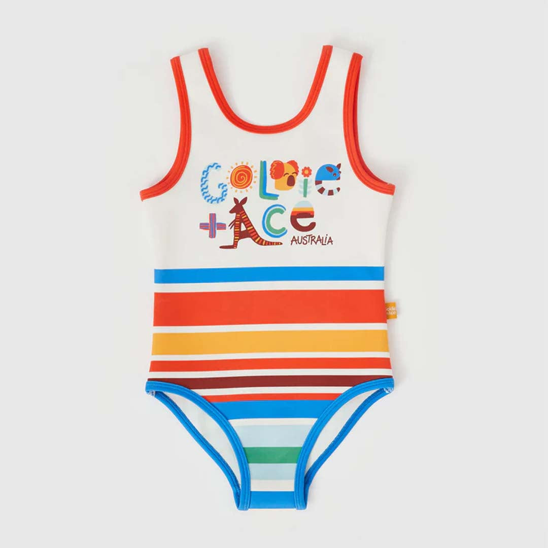 SCOOP BACK BATHERS | LAND DOWN UNDER STRIPE