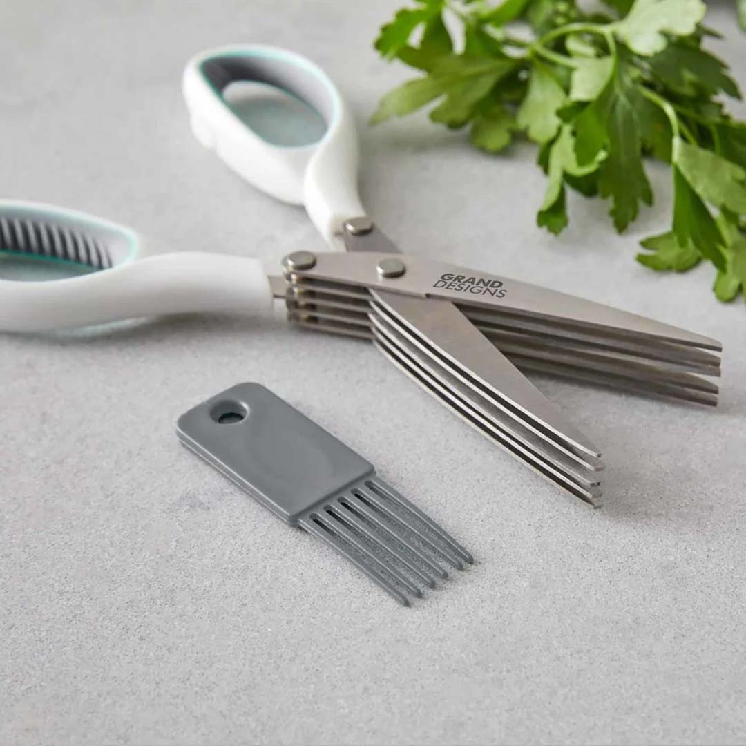 5 BLADE HERB SCISSORS | WHITE