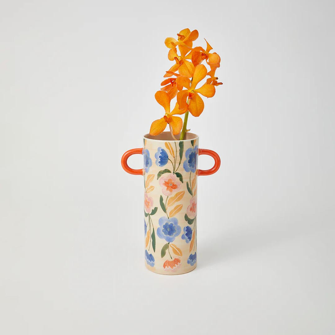 Griffe Tall Vase | Multi Floral