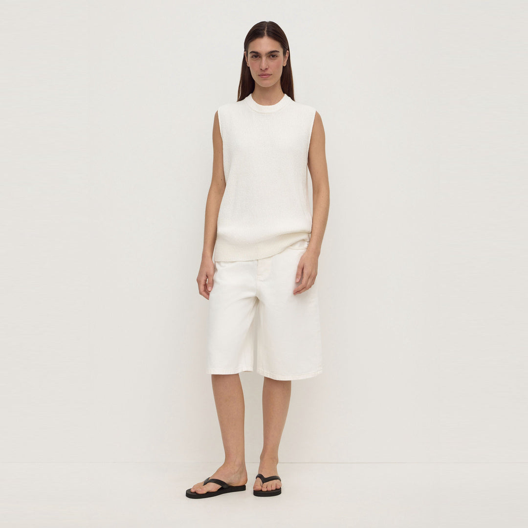 Assembly Label Hannah Cotton Boucle Tank in Cream