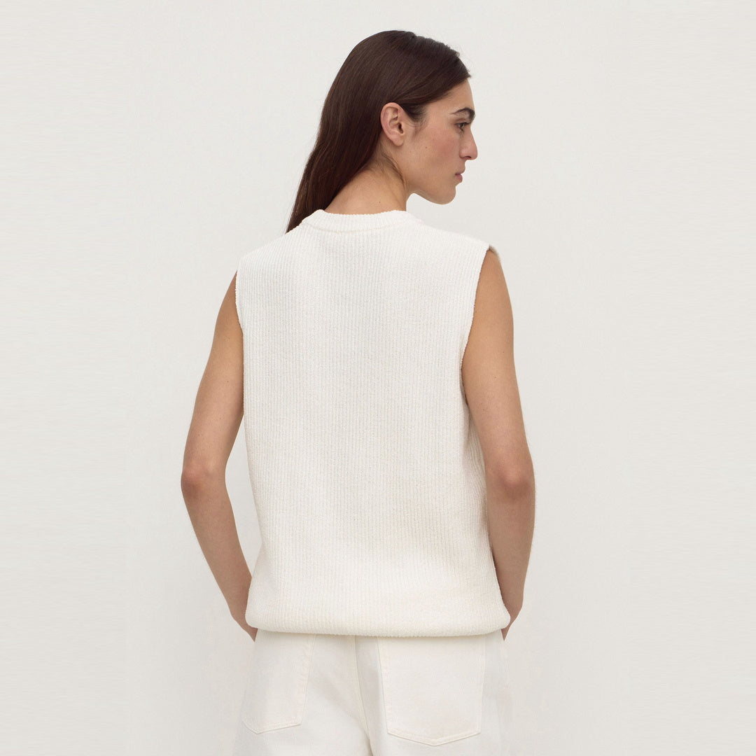 Assembly Label Hannah Cotton Boucle Tank in Cream