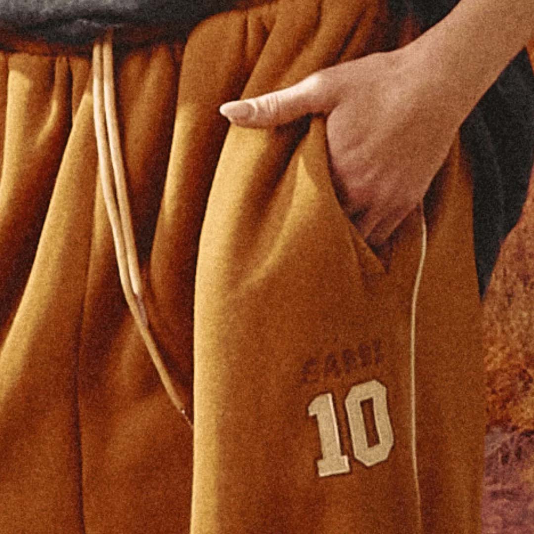 Happy Chap Wide Leg Sweat Pants | Brown