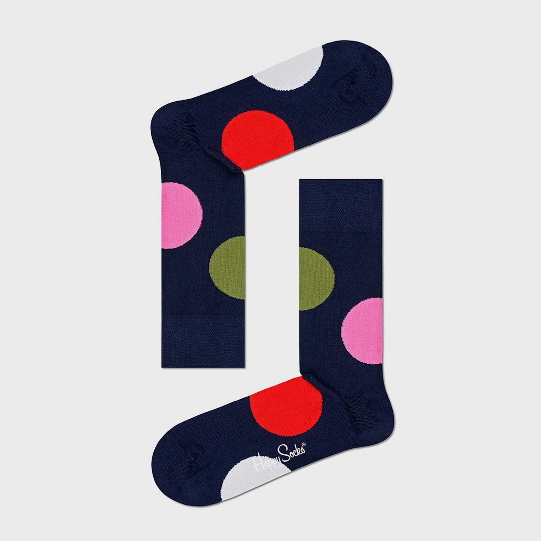 Jumbo Dot Sock (6550) | Navy Multi