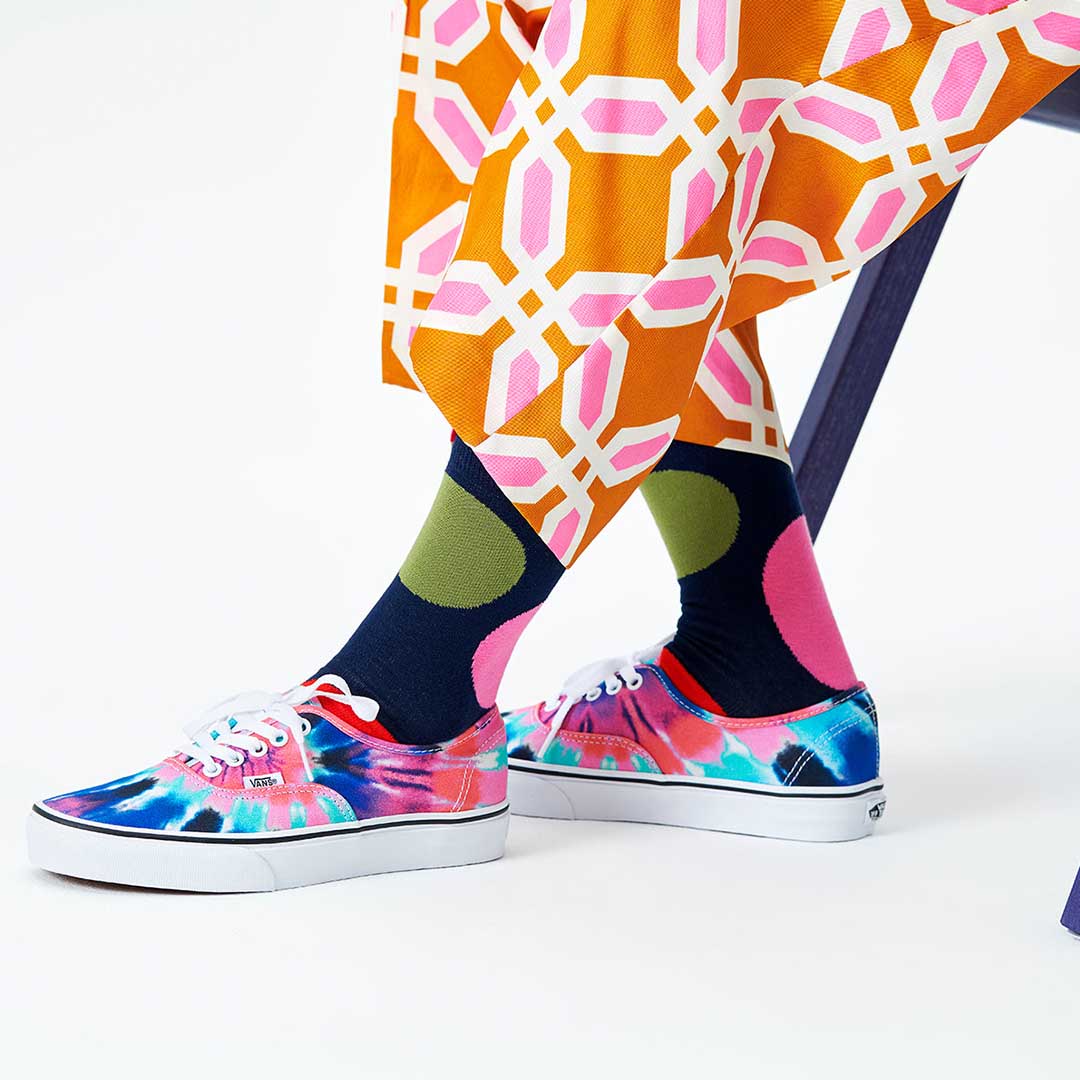 Jumbo Dot Sock (6550) | Navy Multi
