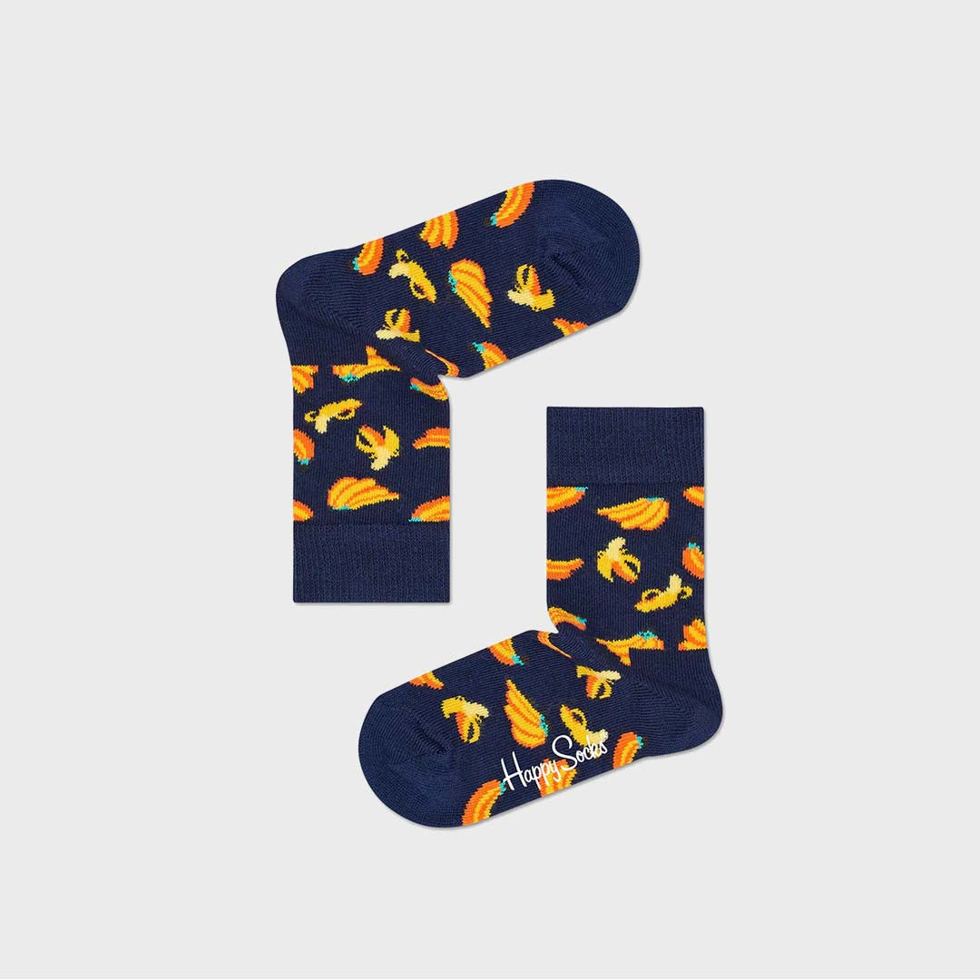 KIDS BANANA SOCK (6001) | NAVY / YELLOW