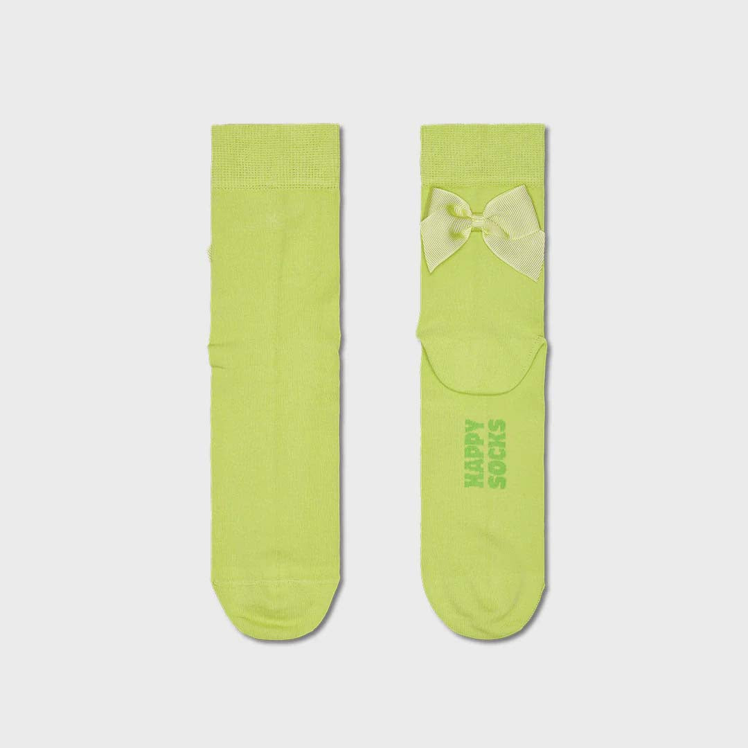 BOW 1/2 CREW SOCK | LIME GREEN