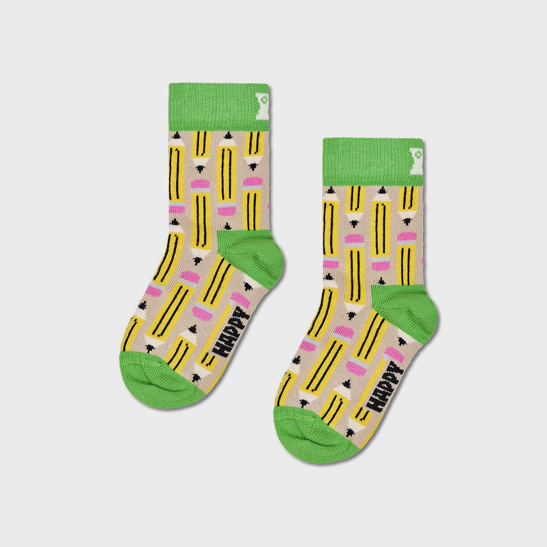 Kids Pen Sock (1700) | Green Yellow