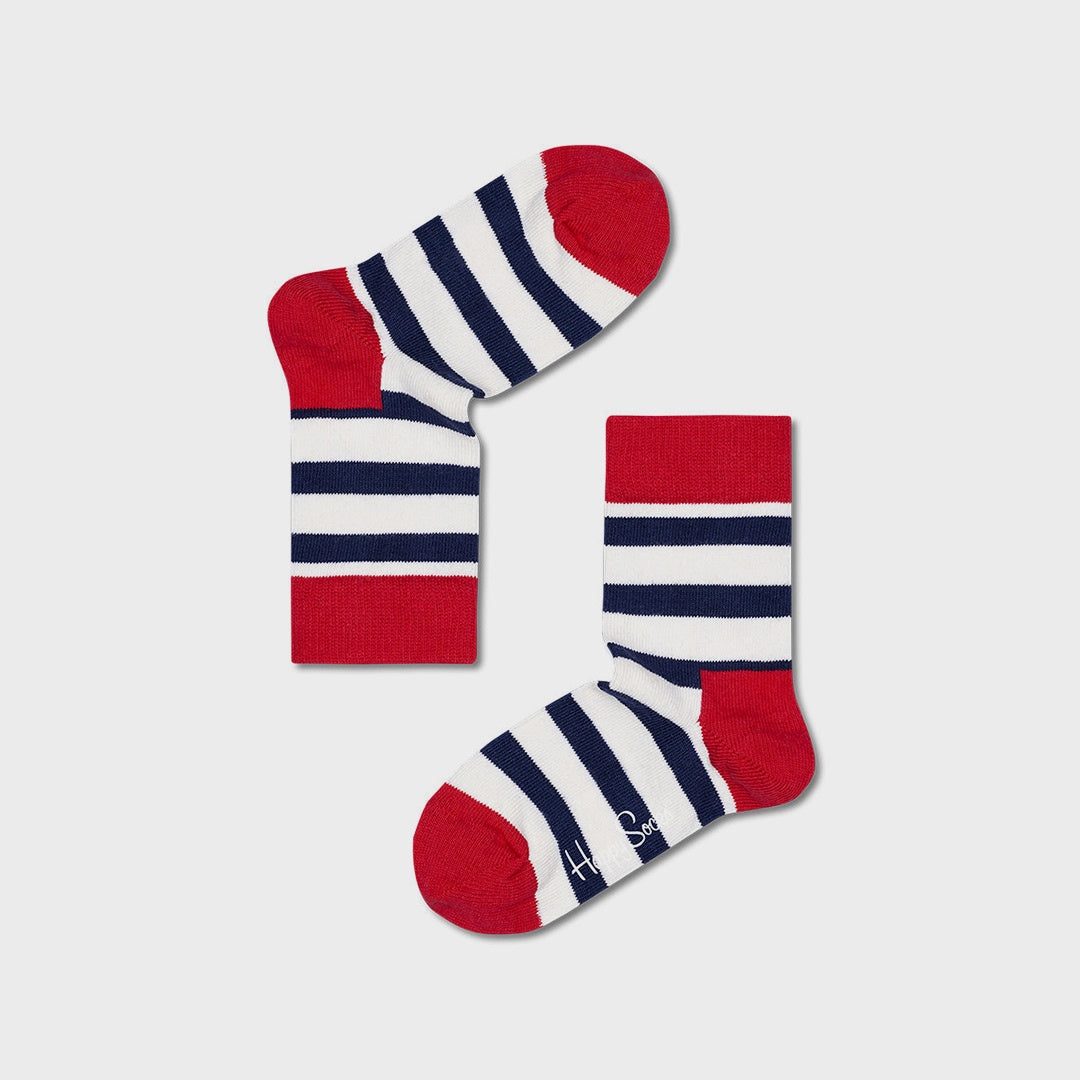 Kids Stripe Sock (6500) | Navy Red White