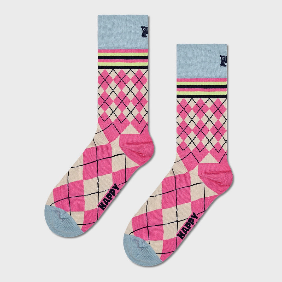 Mixed Argyle Sock (3300) | Pink Blue