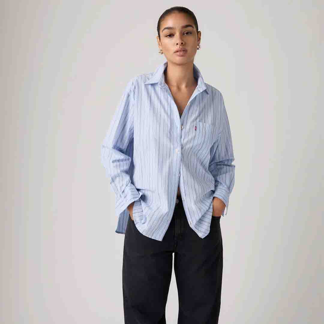 Harlie Boyfriend Shirt | Amari Stripe
