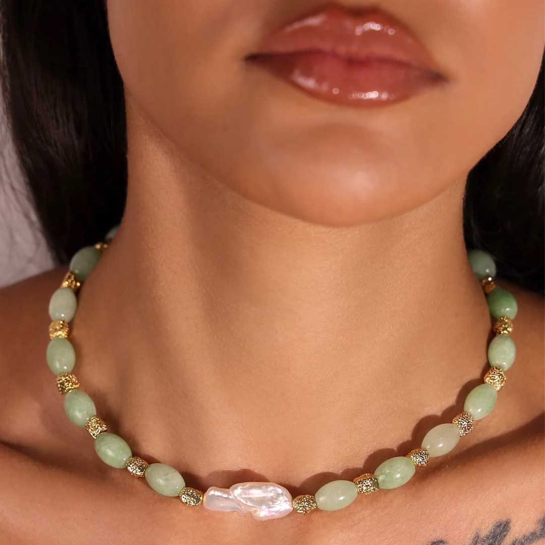 Jayde Necklace | Jade Gold