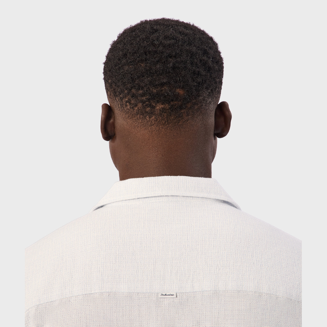 The Check Marbella S/S Shirt | Sky/Off White - supplier view 7