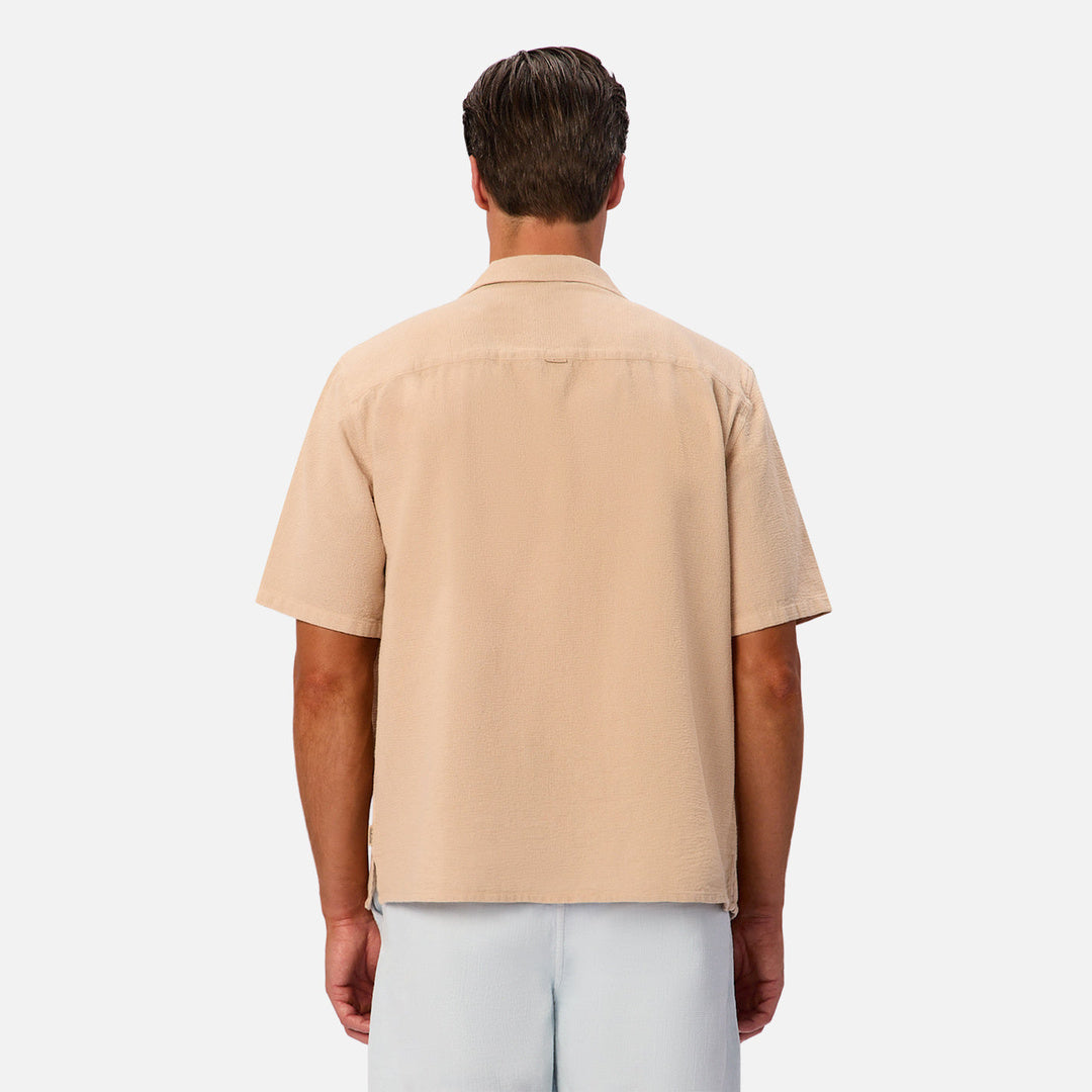The Washed Marbella Short Sleeve Shirt in Desert 27 — official image 04