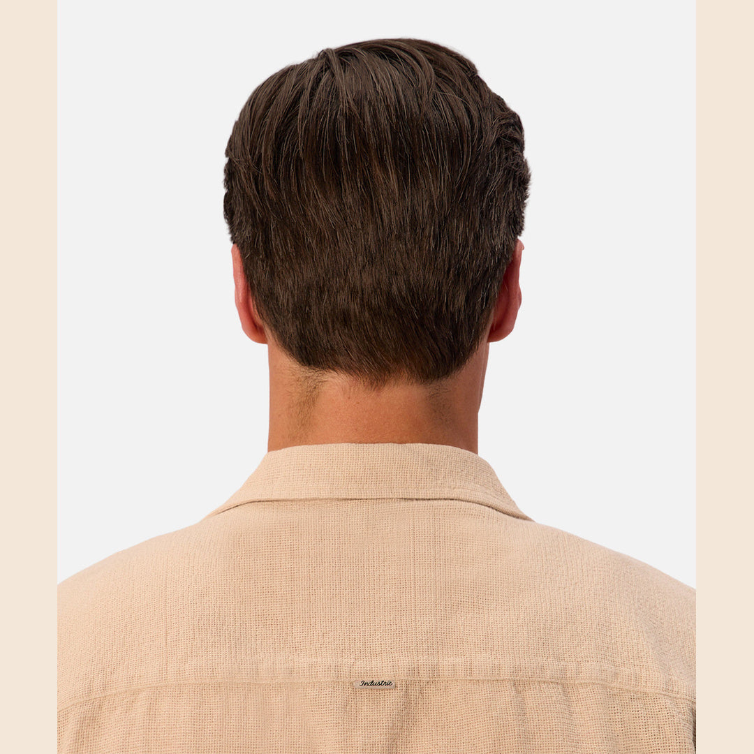 The Washed Marbella Short Sleeve Shirt in Desert 27 — official image 07
