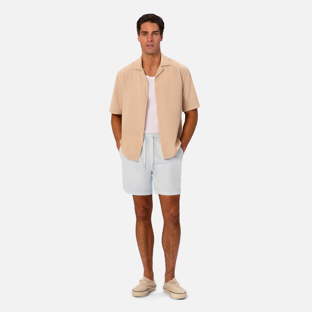 The Washed Marbella Short Sleeve Shirt in Desert 27 — official image 08