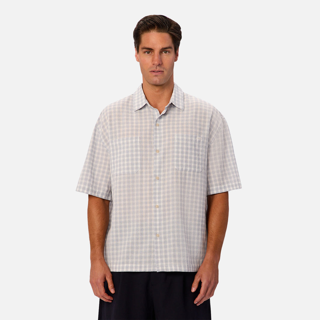 The Santos Short Sleeve Shirt in Blue Combo — official image 01