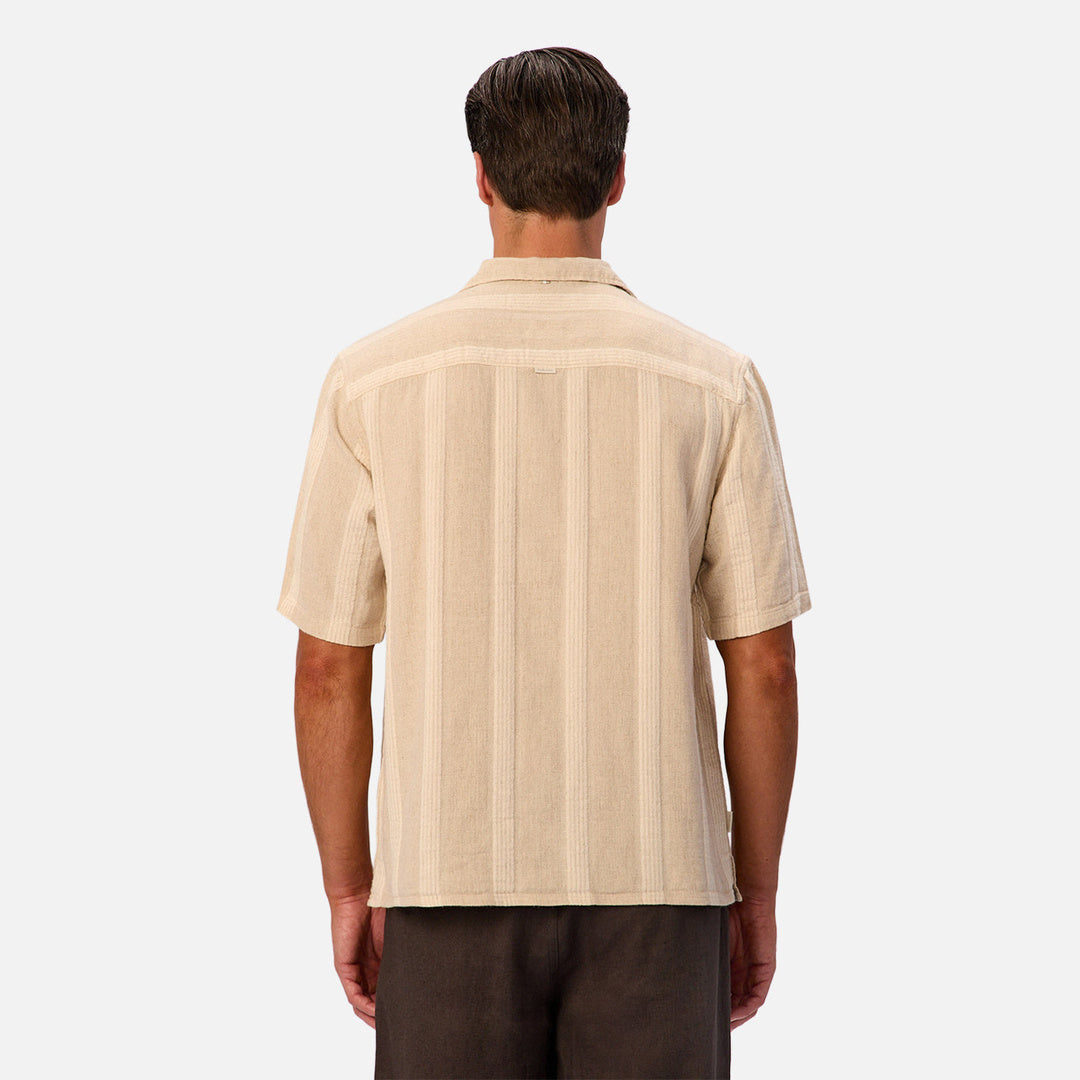 The Ardenza Short Sleeve Shirt in Wheat and Natural — official image 04