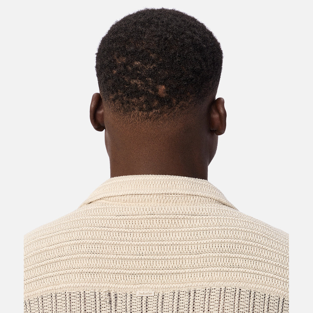 The Cordoba Short Sleeve Shirt in Cream and Sage — official image 08