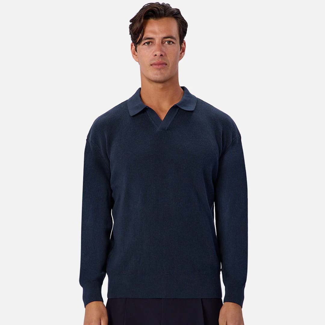 The New England Polo Knit | Petrol