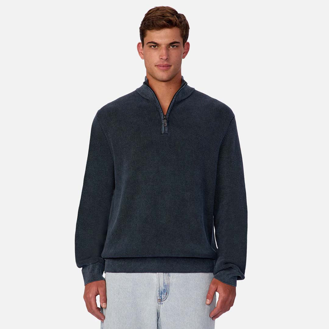 The New England Wash Zip Neck | Acid Navy