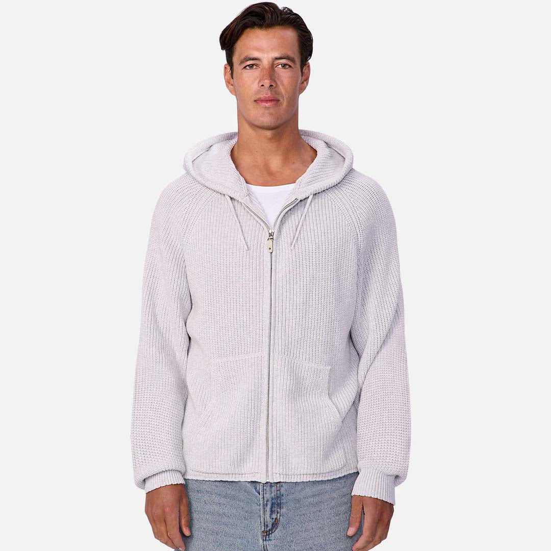 The Westlake Knitted Hood | Snow Melange