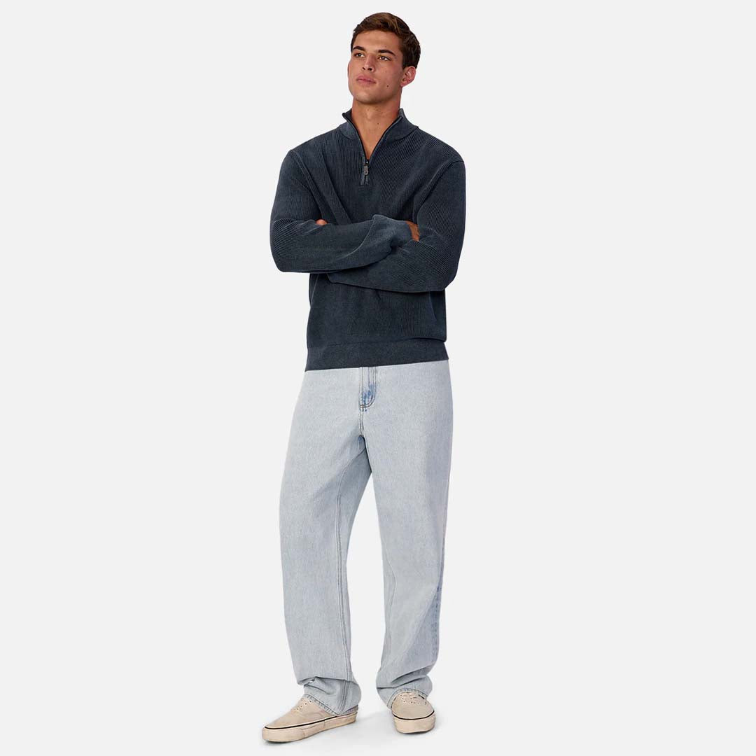 The New England Wash Zip Neck | Acid Navy