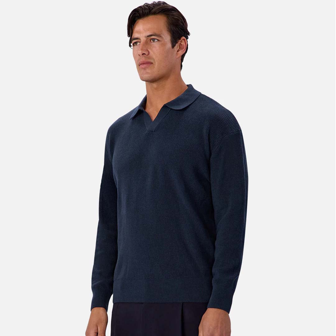 The New England Polo Knit | Petrol