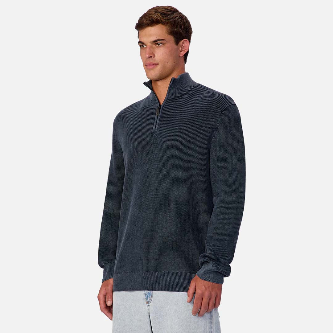 The New England Wash Zip Neck | Acid Navy