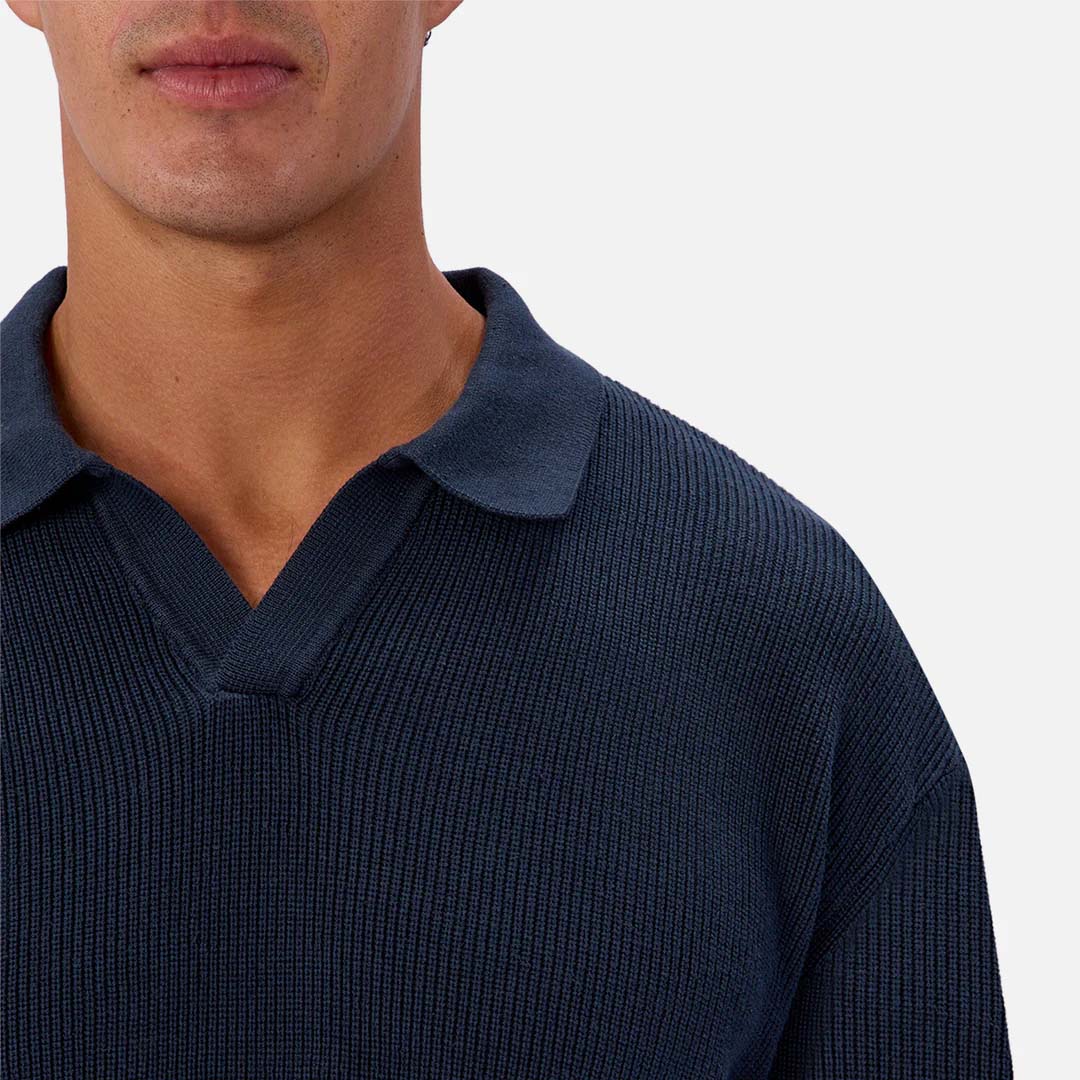 The New England Polo Knit | Petrol