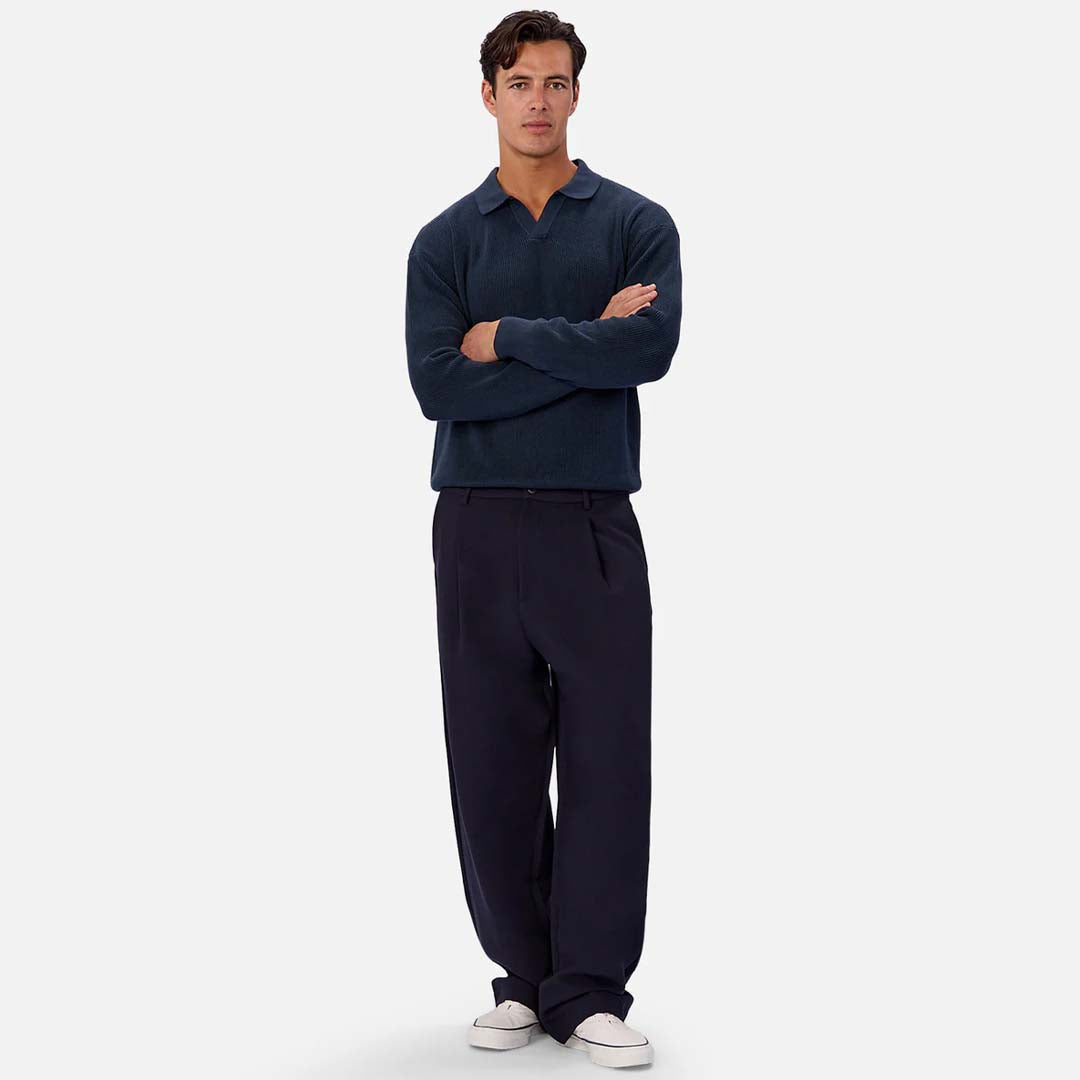 The New England Polo Knit | Petrol