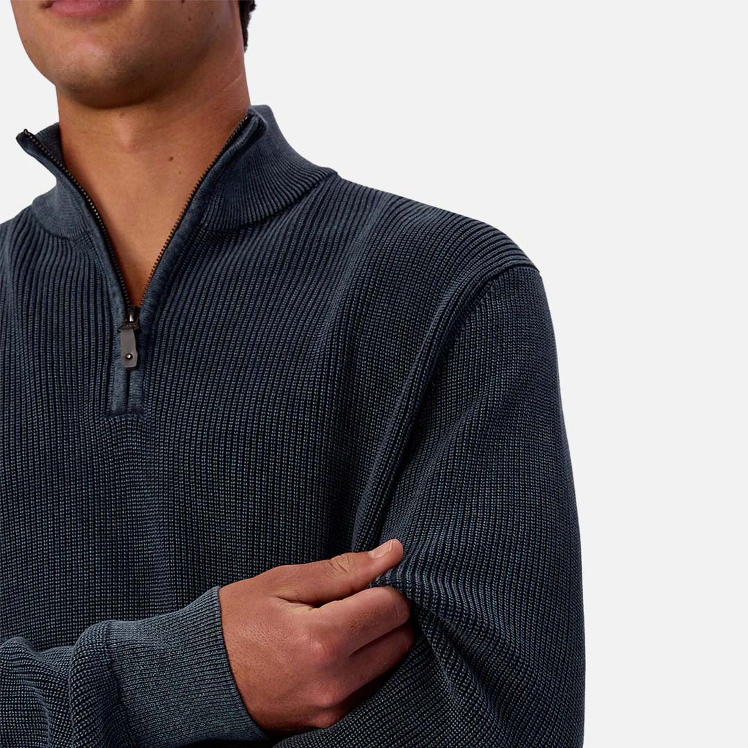 The New England Wash Zip Neck | Acid Navy
