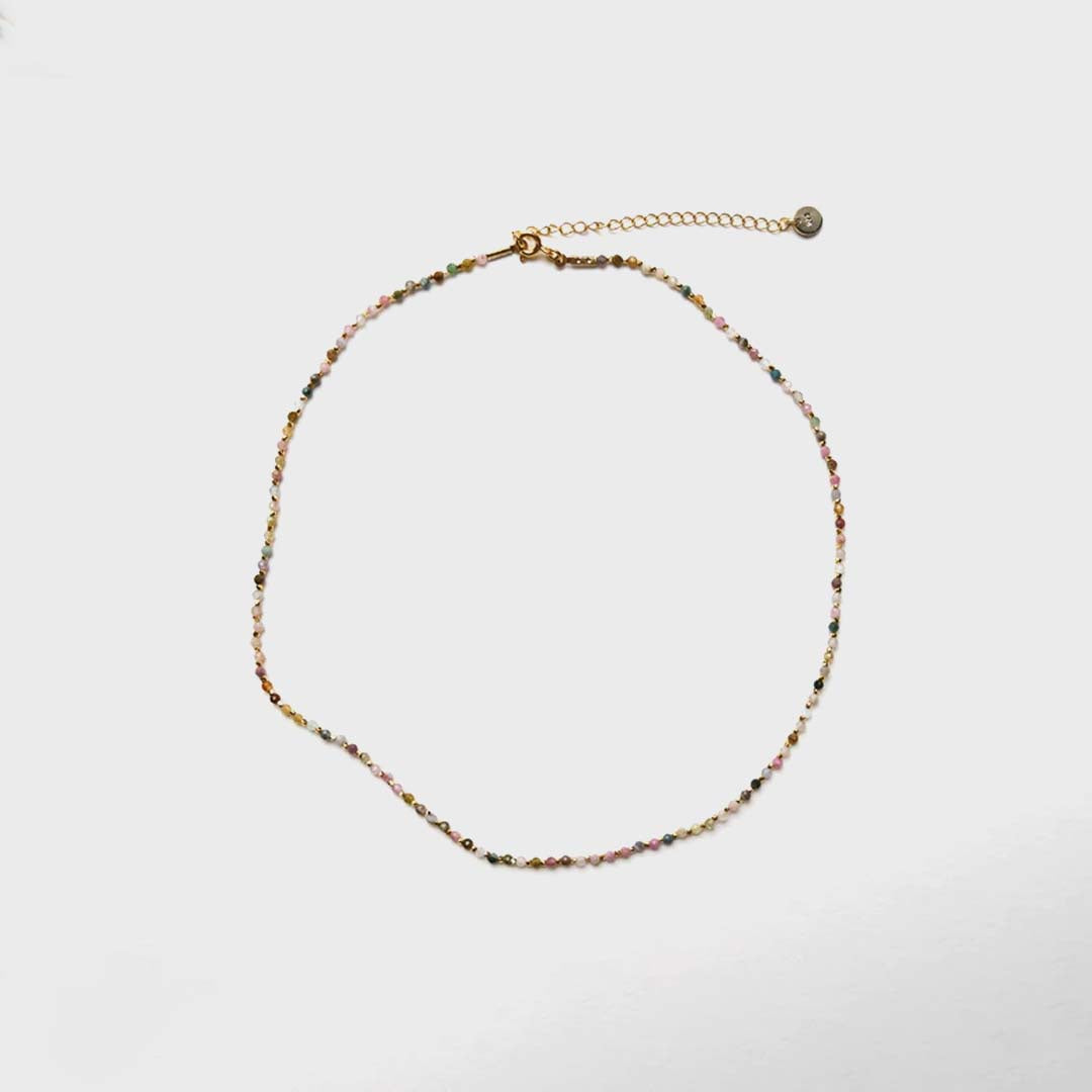 VIVID BEADS NECKLACE | BROWN