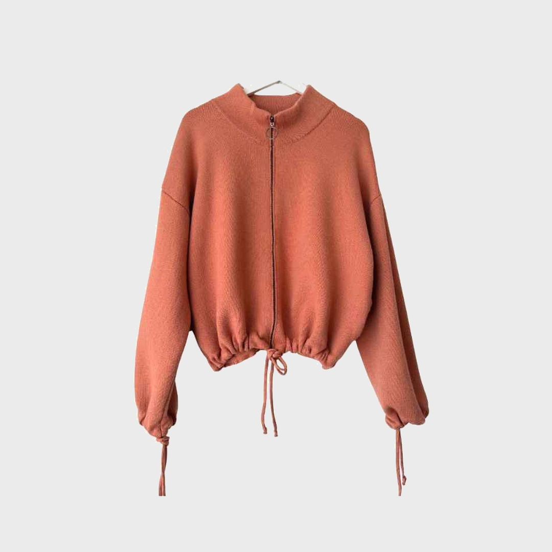 Jax Zip Cardigan | Blush Pink