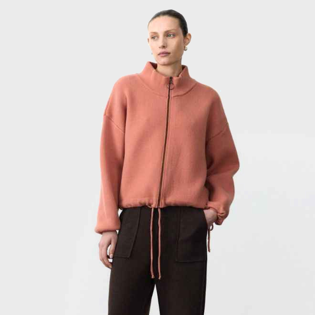 Jax Zip Cardigan | Blush Pink