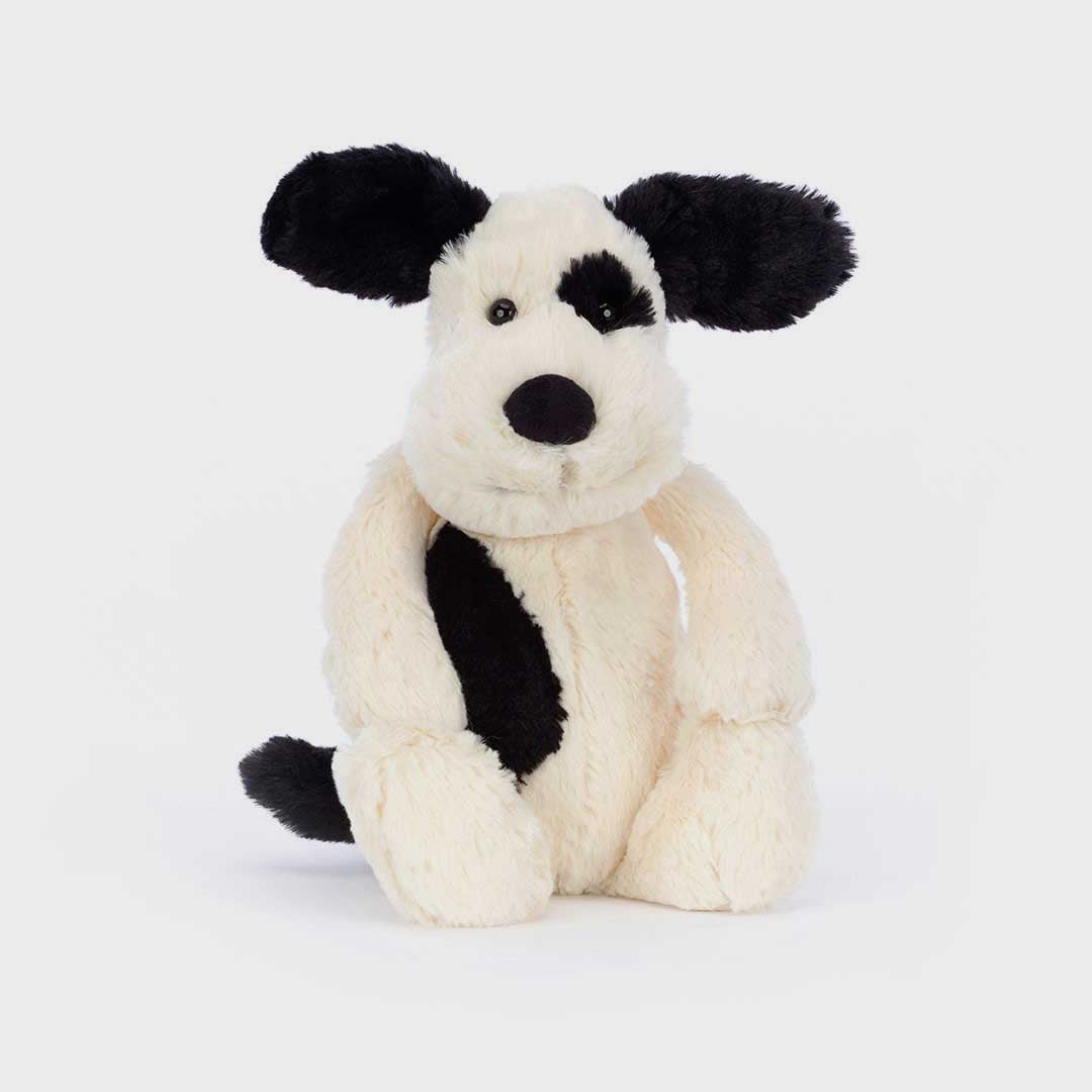 Bashful Puppy | Black + Cream
