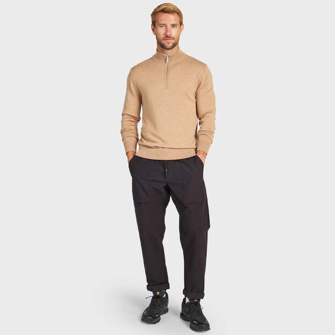 ACADEMY MERINO 1/4 ZIP | JERSEY CARAMEL