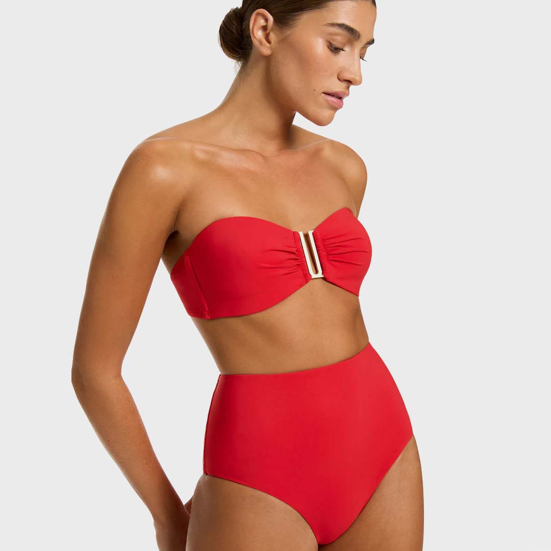 BANDEAU BIKINI TOP | ROSSO