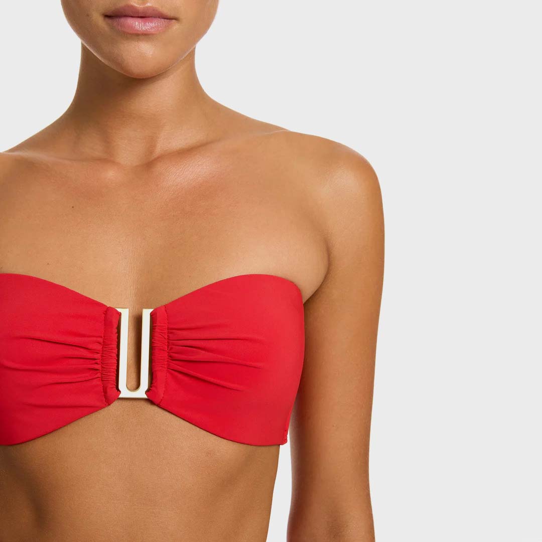 BANDEAU BIKINI TOP | ROSSO