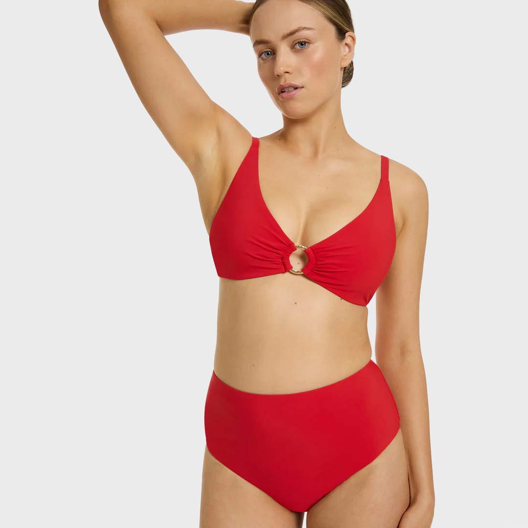 HIGH WAISTED BIKINI BOTTOM | ROSSO