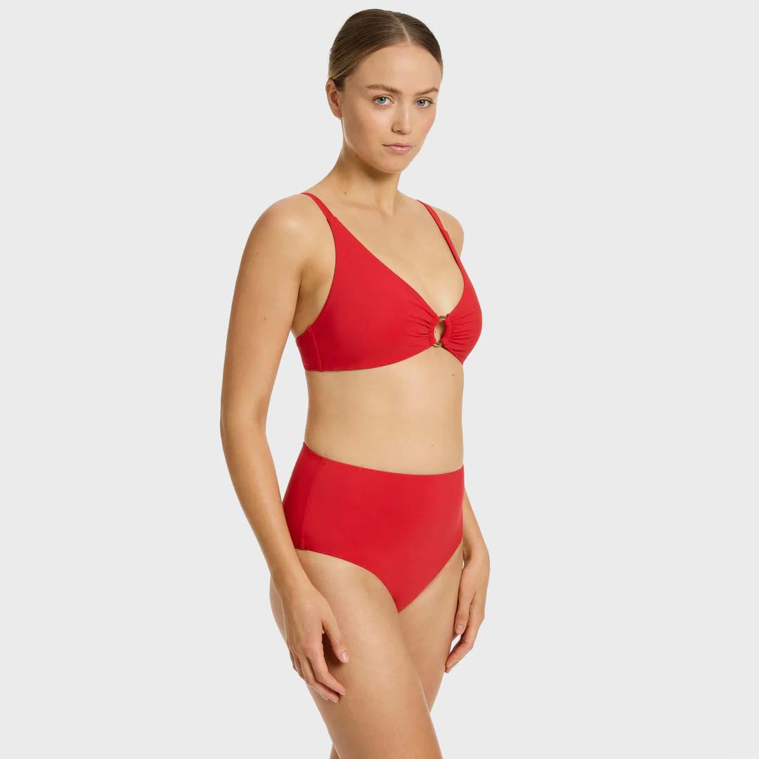 HIGH WAISTED BIKINI BOTTOM | ROSSO