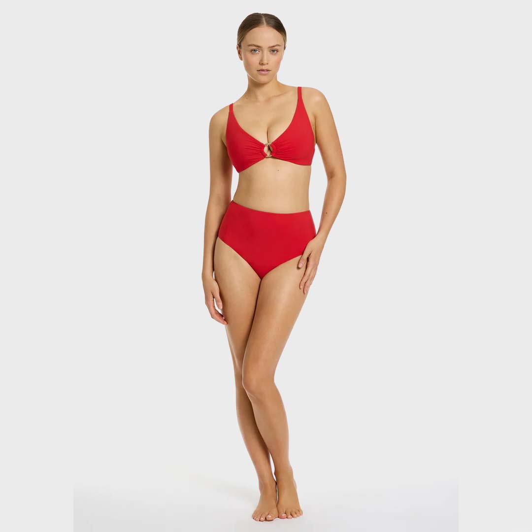 HIGH WAISTED BIKINI BOTTOM | ROSSO