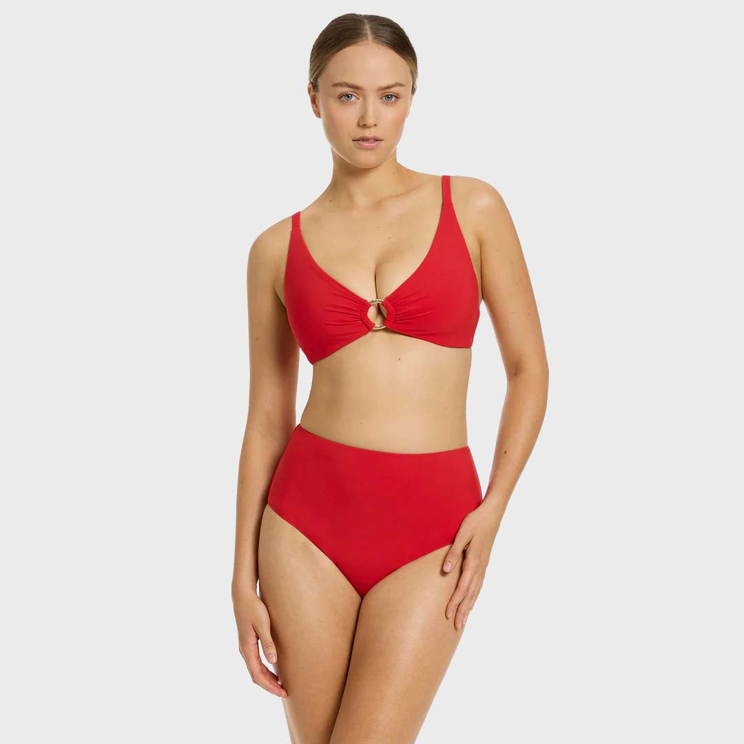 HIGH WAISTED BIKINI BOTTOM | ROSSO