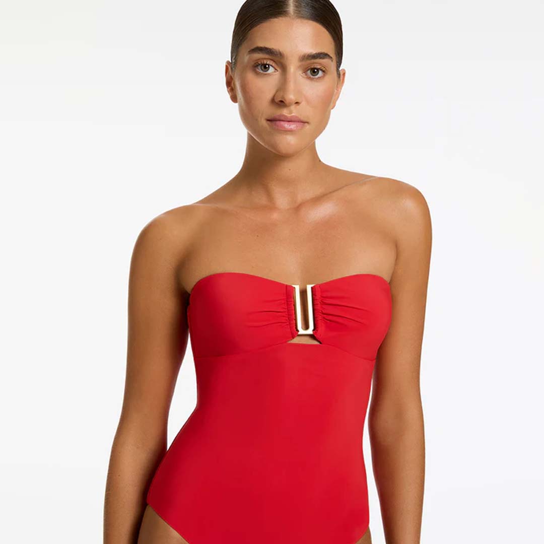 JETSET BANDEAU ONE PIECE | ROSSO